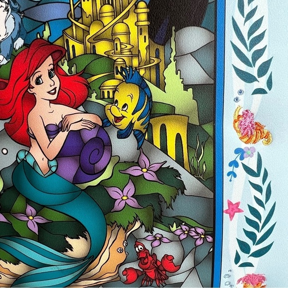 Loungefly | Disney Princess Little Mermaid Stain Glass Backpack main image 9
